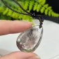Brazilian Phantom Quartz Pendant Necklace Icy Transparent Colorful Ghost Crystal Teardrop