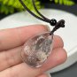 Brazilian Phantom Quartz Pendant Necklace Icy Transparent Colorful Ghost Crystal Teardrop