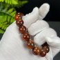 South African Pietersite Beaded Bracelet 12mm Porcelain Luster Oil Painting Style
