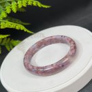 Rare Tourmaline Bangle 60MM Flake Ice Crystallization Pink Purple October Birthstone