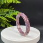 Rare Tourmaline Bangle 60MM Flake Ice Crystallization Pink Purple October Birthstone