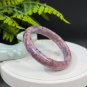 Rare Tourmaline Bangle 60MM Flake Ice Crystallization Pink Purple October Birthstone