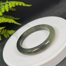 Serpentine Jade Bangle 60MM Ink Painting Style Mildness Gradient Dark Green