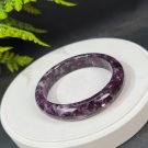 Rare Purple Lepidolite Bangle 60+MM Ultra Flash Icy Crystallization