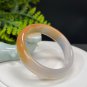 Gradient Orange White Agate Bangle 58MM Icy Translucent Multi-layer Lace Scenic