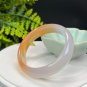 Gradient Orange White Agate Bangle 58MM Icy Translucent Multi-layer Lace Scenic