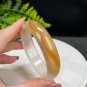 Gradient Orange White Agate Bangle 58MM Icy Translucent Multi-layer Lace Scenic