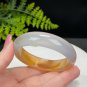 Gradient Orange White Agate Bangle 58MM Icy Translucent Multi-layer Lace Scenic