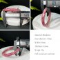 Brazilian Rhodonite Bangle 53MM Flake Ice Crystallization Translucent Dark Rose Pink