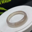 Gradient Gray White Agate Bangle 52MM Icy Translucent Starry Sky