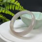 Gradient Gray White Agate Bangle 52MM Icy Translucent Starry Sky