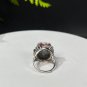 African Raw Cobalt Calcite Crystal Intergrowth Ring Adjustable Flake Ice Silver S925 Handmade