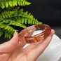 Phantom Quartz Bangle 54MM Icy Transparent Multi-inclusions Ox Blood Red Rainbow
