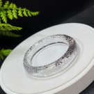 Rare Herkimer Diamond White Strawberry Intergrowth Bangle 53MM Icy Transparent Rainbow