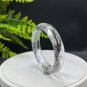 Rare Herkimer Diamond White Strawberry Intergrowth Bangle 53MM Icy Transparent Rainbow