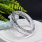 Rare Herkimer Diamond White Strawberry Intergrowth Bangle 53MM Icy Transparent Rainbow