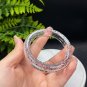 Rare Herkimer Diamond White Strawberry Intergrowth Bangle 53MM Icy Transparent Rainbow