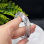 Rare Herkimer Diamond White Strawberry Intergrowth Bangle 53MM Icy Transparent Rainbow