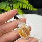 Brazilian Phantom Quartz Pendant Necklace Icy Transparent Red Yellow White Ghost Crystal Teardrop