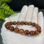 South African Pietersite Beaded Bracelet 10.5mm Porcelain Luster Oil Painting Style