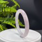 Rose Quartz Bangle 61+MM Flake Ice Translucent Light Pink Round