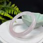 Rose Quartz Bangle 61+MM Flake Ice Translucent Light Pink Round