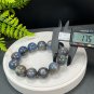 Lepidolite Kyanite Beaded Bracelet 17.5mm Flash Icy Crystallization Large Beads Blue