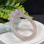 Smoky Purple Agate Bangle 59MM High Icy Translucent Clean Twisted Style Hand Carved Lotus