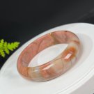 Rare Alxa Agate Bangle 60+MM Porcelain Luster Celestial Eyes Fragmentary Crystallization