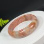 Rare Alxa Agate Bangle 60+MM Porcelain Luster Celestial Eyes Fragmentary Crystallization