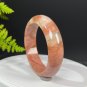 Rare Alxa Agate Bangle 60+MM Porcelain Luster Celestial Eyes Fragmentary Crystallization