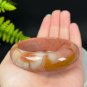 Rare Alxa Agate Bangle 60+MM Porcelain Luster Celestial Eyes Fragmentary Crystallization