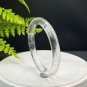 White Crystal Bangle 60MM Flake Ice Transparent Rainbow Round
