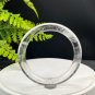 White Crystal Bangle 60MM Flake Ice Transparent Rainbow Round