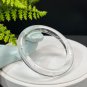 White Crystal Bangle 60MM Flake Ice Transparent Rainbow Round