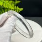 White Crystal Bangle 60MM Flake Ice Transparent Rainbow Round