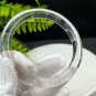 White Crystal Bangle 60MM Flake Ice Transparent Rainbow Round