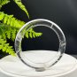 White Crystal Bangle 59MM Flake Ice Transparent Rainbow Round