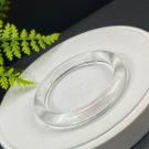 White Crystal Bangle 58MM Flake Ice Transparent Round
