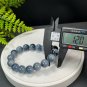 Blue Rabbit Hair Quartz Beaded Bracelet 12mm Icy Translucent Cornucopia