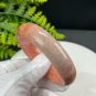 Orange Pink Fossilized Coral Bangle 58MM Porcelain Luster Jadeification Big Flowers Phoenix Tail