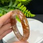 Black Gold Super Seven Quartz Bangle 56MM Flake Ice Sparkling Translucent Hair Crystal
