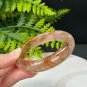 Black Gold Super Seven Quartz Bangle 56MM Flake Ice Sparkling Translucent Hair Crystal