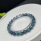 Green Blue Kyanite Beaded Bracelet 8mm Icy Transparent Cat's Eyes