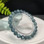 Green Blue Kyanite Beaded Bracelet 8mm Icy Transparent Cat's Eyes