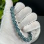 Green Blue Kyanite Beaded Bracelet 8mm Icy Transparent Cat's Eyes