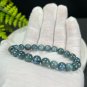 Green Blue Kyanite Beaded Bracelet 8mm Icy Transparent Cat's Eyes