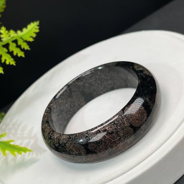 Snowflake Obsidian Bangle 53MM Red Pink White Patterned