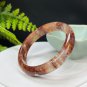 Phantom Quartz Bangle 61MM Flake Ice Rainbow Transparent Multi-inclusions Ox Blood Red