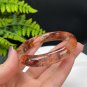 Phantom Quartz Bangle 61MM Flake Ice Rainbow Transparent Multi-inclusions Ox Blood Red